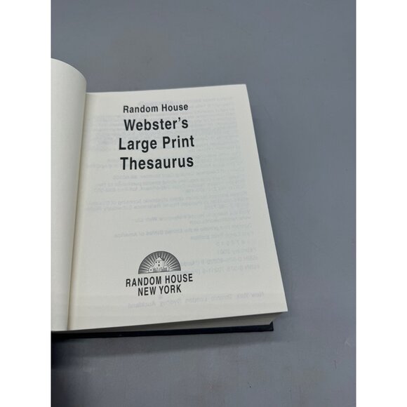 Random House Websters Large Print Thesaurus Hardcover book 2001 English READ - Picture 5 of 6